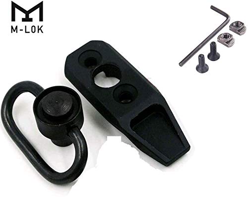 Alloy Black Tactical M Lok Modular Direct Attachment M-lok Quick Detach QD Sling Swivel Mount Kit-Push Button