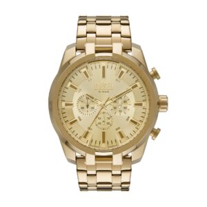 diesel split stainless steel chronograph men's watch, color: gold (model: dz4590)