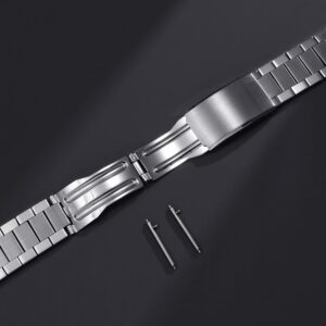 Semdu 20mm 316L Stainless Steel men watch Band Strap Bracelet,20mm Brushed Polished Men Watch Band