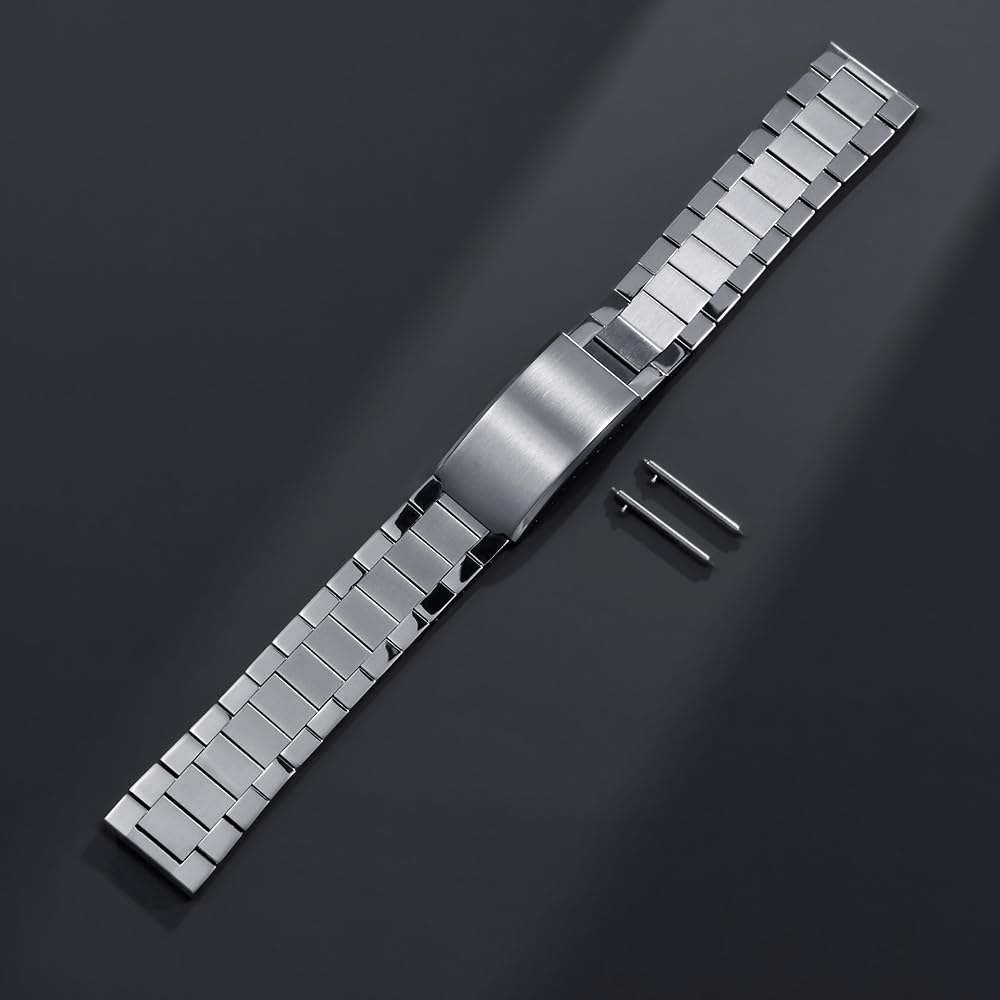 Semdu 20mm 316L Stainless Steel men watch Band Strap Bracelet,20mm Brushed Polished Men Watch Band