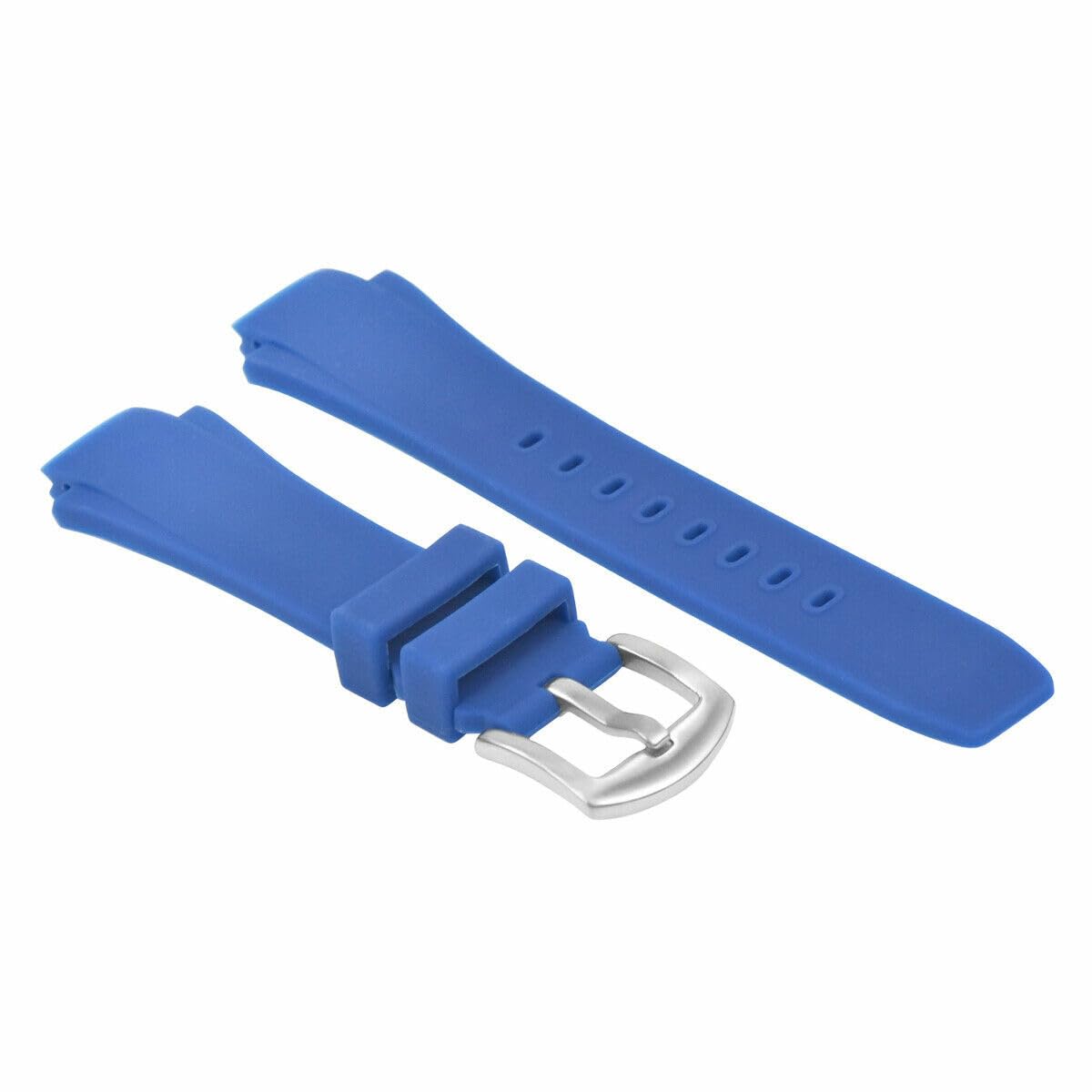 Ewatchparts 26MM RUBBER BAND STRAP COMPATIBLE WITH IWC AQUATIMER 3719, 371918 WATCH FAMILY CHRONO BLUE