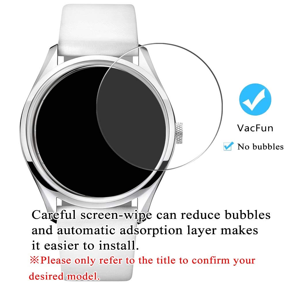 Synvy [3 Pack] Tempered Glass Screen Protector, Compatible with IWC IW376705 9H Film Smartwatch Smart Watch Protectors