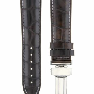 Ewatchparts 20MM LEATHER WATCH BAND STRAP FOR IWC PORTUGUESE DEPLOYMENT CLASP DARK BROWN WS