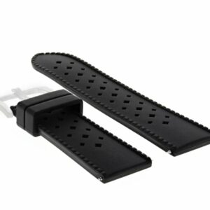 Ewatchparts 24MM SILICONE RUBBER WATCH BAND FOR IWC PILOT PORTUGUESE TOP GUN WATCH