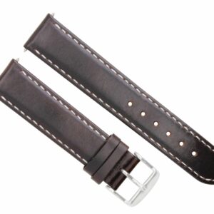 Ewatchparts 20MM SMOOTH LEATHER WATCH STRAP BAND COMPATIBLE WITH IWC PILOT PORTUGUESE TOP GUN BROWN WS