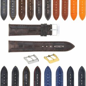 Ewatchparts 17-24MM GENUINE LEATHER STRAP WATCH BAND FOR IWC PILOT PORTUGUESE