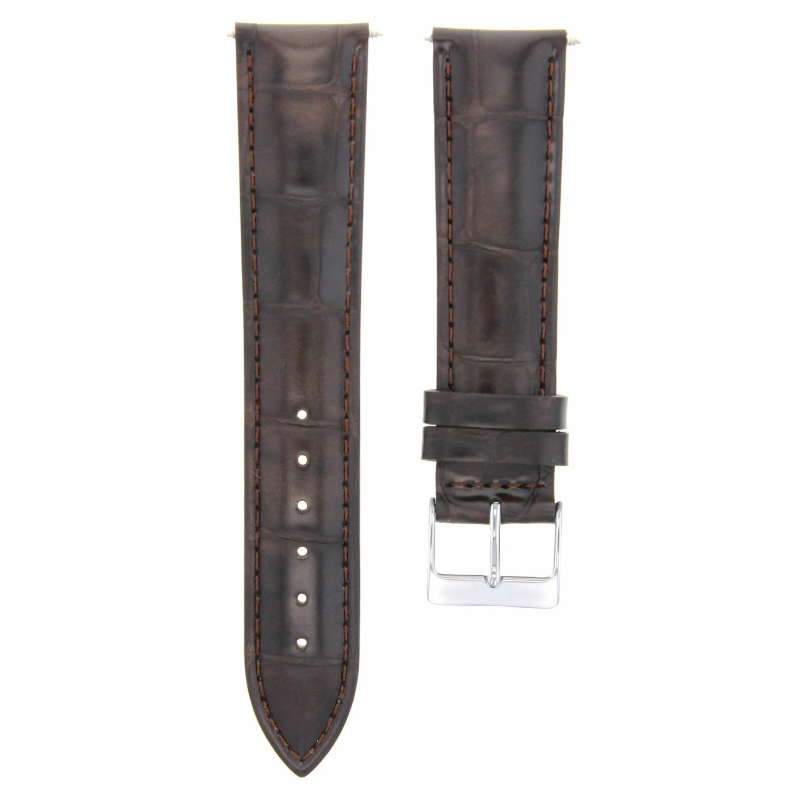 Ewatchparts 17-24MM GENUINE LEATHER STRAP WATCH BAND FOR IWC PILOT PORTUGUESE