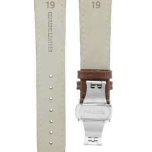 Ewatchparts 19MM LEATHER WATCH BAND FOR IWC TOP GUN PILOT PORTUGUES DEPLOY CLASP LIGHT BROWN