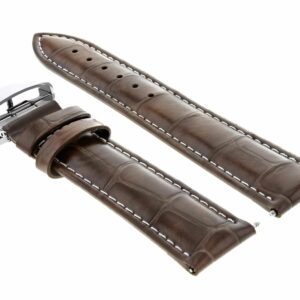 Ewatchparts 19MM LEATHER WATCH BAND FOR IWC TOP GUN PILOT PORTUGUES DEPLOY CLASP LIGHT BROWN