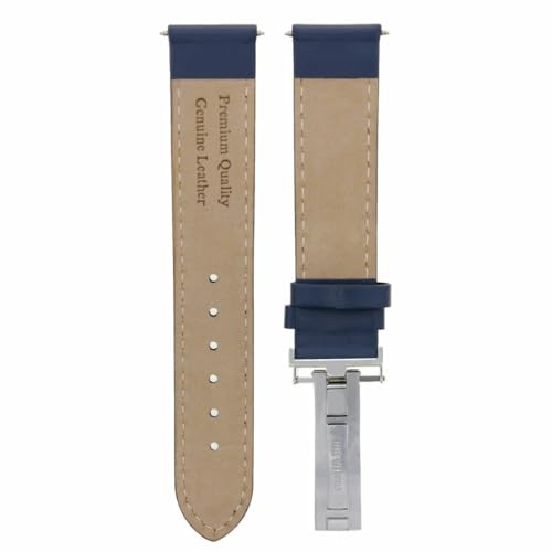 Ewatchparts 18-24MM GENUINE LEATHER WATCH BAND SMOOTH DEPLOY CLASP COMPATIBLE WITH IWC