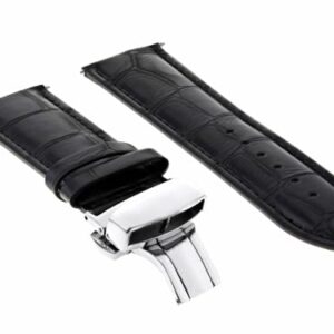 Ewatchparts 17-24MM LEATHER BAND STRAP DEPLOYMENT CLASP FOR IWC WATCH