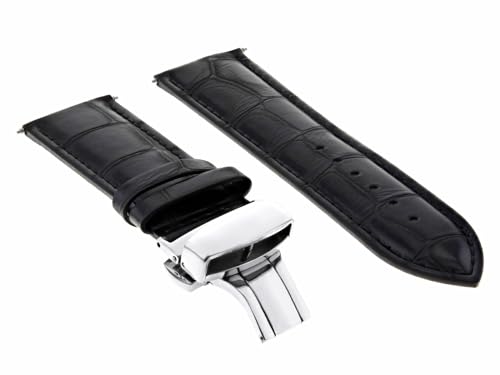 Ewatchparts 17-24MM LEATHER BAND STRAP DEPLOYMENT CLASP FOR IWC WATCH