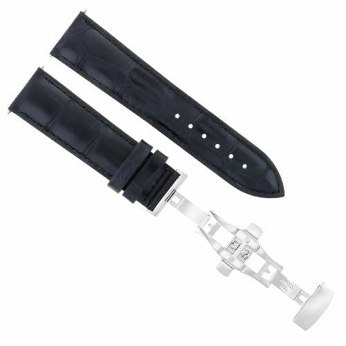 Ewatchparts 17-24MM LEATHER BAND STRAP DEPLOYMENT CLASP FOR IWC WATCH