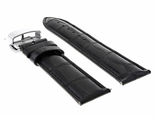 Ewatchparts 17-24MM LEATHER BAND STRAP DEPLOYMENT CLASP FOR IWC WATCH