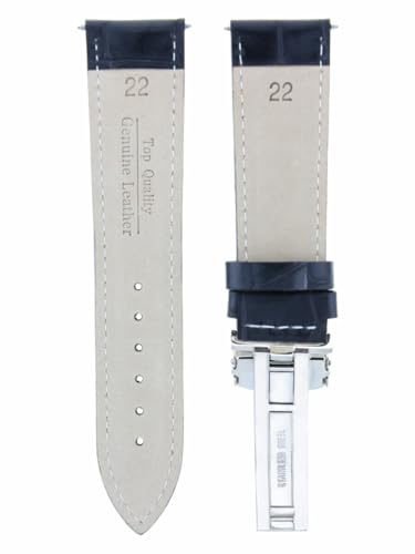 Ewatchparts 17-24MM LEATHER BAND STRAP DEPLOYMENT CLASP BUCKLE COMPATIBLE WITH IWC #1