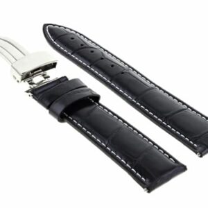 Ewatchparts 17-24MM LEATHER BAND STRAP DEPLOYMENT CLASP BUCKLE COMPATIBLE WITH IWC #1