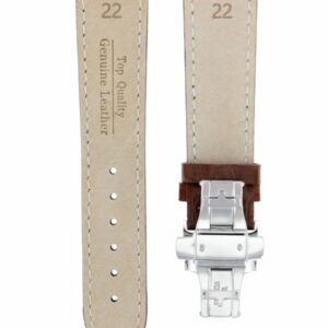 Ewatchparts 22MM LEATHER WATCH BAND STRAP COMPATIBLE WITH IWC PILOT PORTUGUESE TOP GUN + CLASP L/BROWN