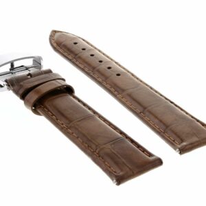 Ewatchparts 22MM LEATHER WATCH BAND STRAP COMPATIBLE WITH IWC PILOT PORTUGUESE TOP GUN + CLASP L/BROWN