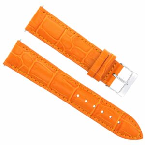 Ewatchparts 22MM LEATHER WATCH BAND STRAP COMPATIBLE WITH IWC PILOT PORTUGESE TOP GUN WATCH ORANGE