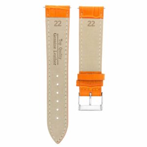 Ewatchparts 22MM LEATHER WATCH BAND STRAP COMPATIBLE WITH IWC PILOT PORTUGESE TOP GUN WATCH ORANGE