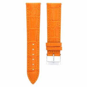 Ewatchparts 22MM LEATHER WATCH BAND STRAP COMPATIBLE WITH IWC PILOT PORTUGESE TOP GUN WATCH ORANGE