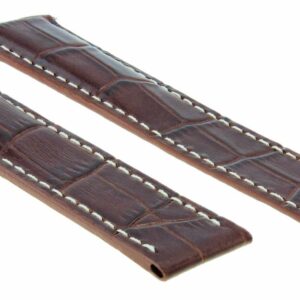 Ewatchparts 18MM LEATHER BAND STRAP COMPATIBLE WITH IWC PORTUGUESE PILOT DEPLOYMENT CLASP 18/16 BROWN