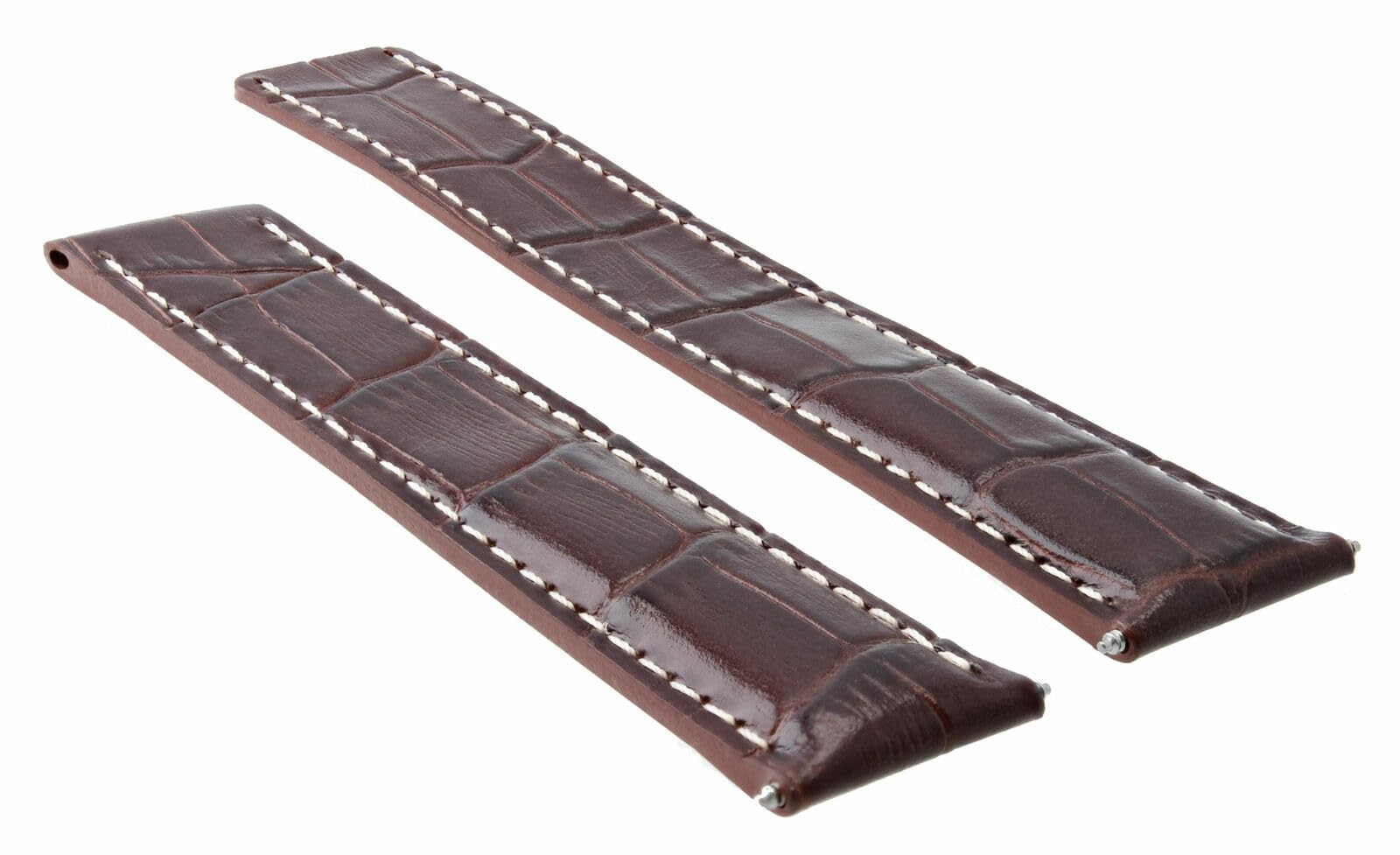 Ewatchparts 18MM LEATHER BAND STRAP COMPATIBLE WITH IWC PORTUGUESE PILOT DEPLOYMENT CLASP 18/16 BROWN