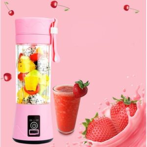 380ml Portable Blender,Travel Blender,Mini Blender,Personal Mixer Fruit Rechargeable with USB, for shakes and smoothies (Pink)