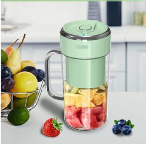 portable mini blender for shakes and smoothies,portable blender 12oz personal blender with rechargeable usb, made with bpa-free material portable juicer, 10 blades (green)