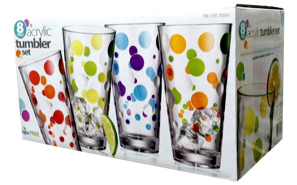 Costco Pandex COST1630830-IC Highball Tumblers, Acrylic, 24 Fluid_Ounces