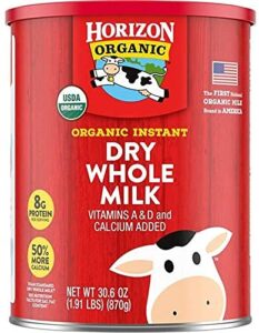 costco organic dry whole milk 30.6oz (1.91lbs) 1.91 pound (pack of 3)