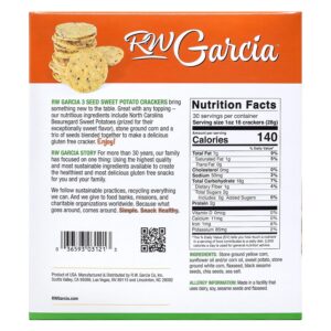 RW Garcia Sweet Potato 3 Seeds Crackers Net Wt 30 Ounce (2 X 15oz Bags), 30 Ounce ,, 1.87 Pound ()