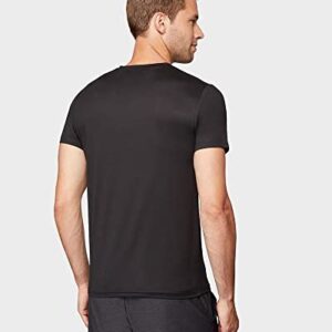 32 DEGREES Mens 4 Pack Cool V-Neck T-Shirt | Anti-Odor | Quick Drying | 4-Way Stretch, Black, X-Large