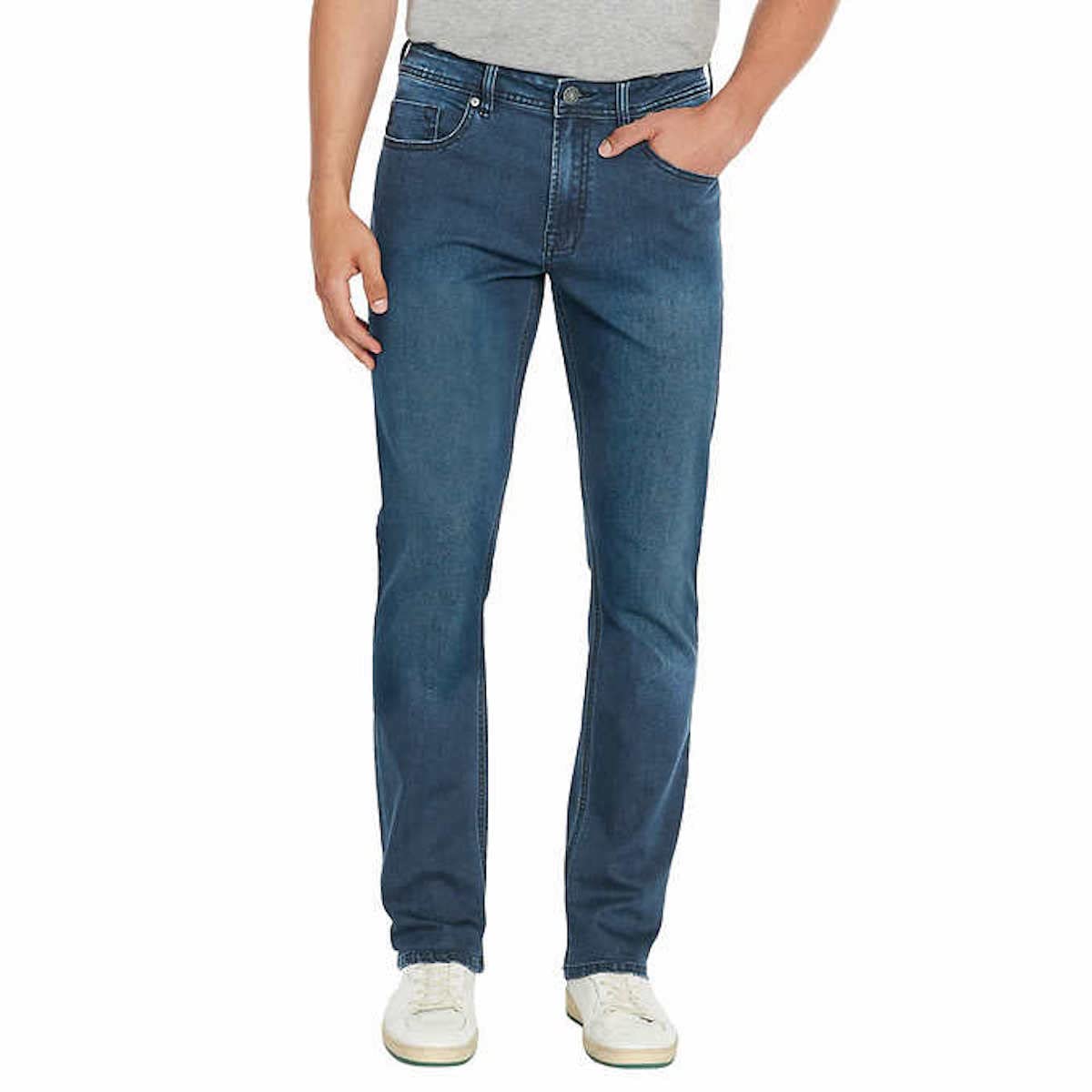 Buffalo David Bitton Men's Axel 5 Pocket Slim Stretch Jean (40W x 34L, Light Blue)