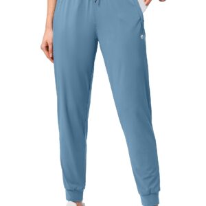 G Gradual Women's Joggers Pants with Zipper Pockets Tapered Running Sweatpants for Women Lounge, Jogging (Slate Blue, X-Large)