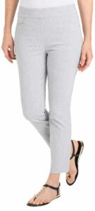 hilary radley womens pull on ankle pant (heather light gray, x-large)