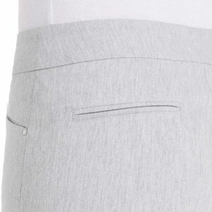 Hilary Radley Womens Pull On Ankle Pant (Heather Light Gray, X-Large)