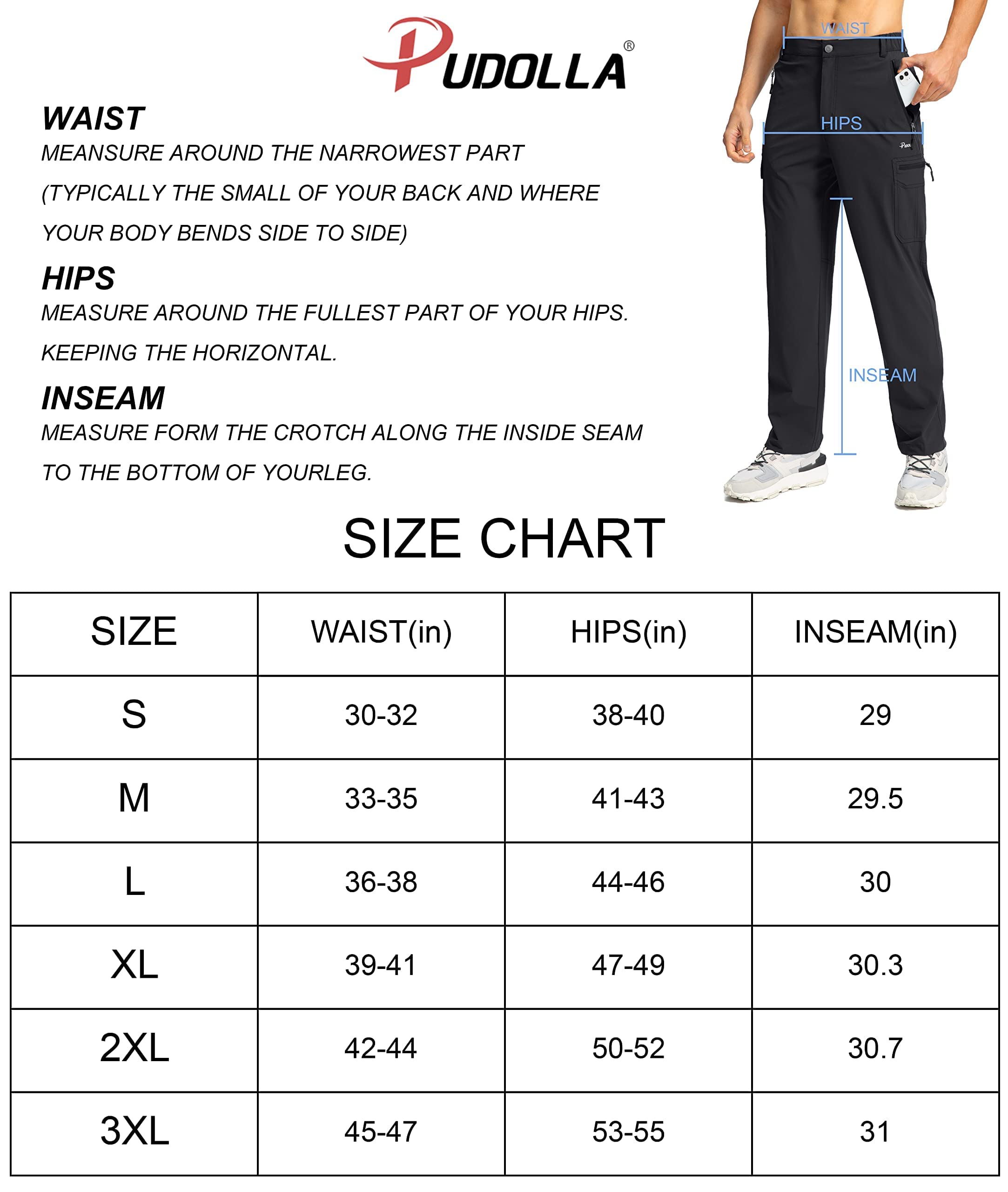 Pudolla Men's Hiking Cargo Pants Lightweight Outdoor Travel Pants for Men with Multi-Pockets for Fishing Camping Work(Sage Medium)