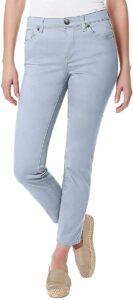 buffalo david bitton ladies’ ankle length skinny pant (10, light blue)