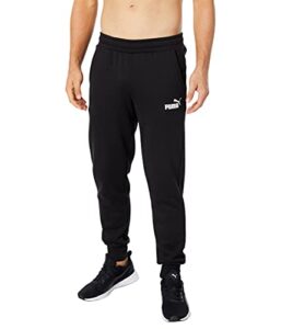 puma mens essentials fleece (available in big and tall sizes) sweatpants, cotton black, xx-large us