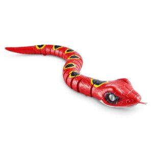 Robo Alive Slithering Snake Series 3 Red by ZURU Battery-Powered Robotic Light Up Reptile Toy That Moves (Red), Multi-Color, 7150A