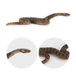 Simulation Realistic Green Anaconda Snake Wild Life Jungle Animal Action Figures Model Desktop Decoration Family Party Supplies Cake Toppers Toys for 5 6 7 8 Years Old Boys Girls Kid Toddlers