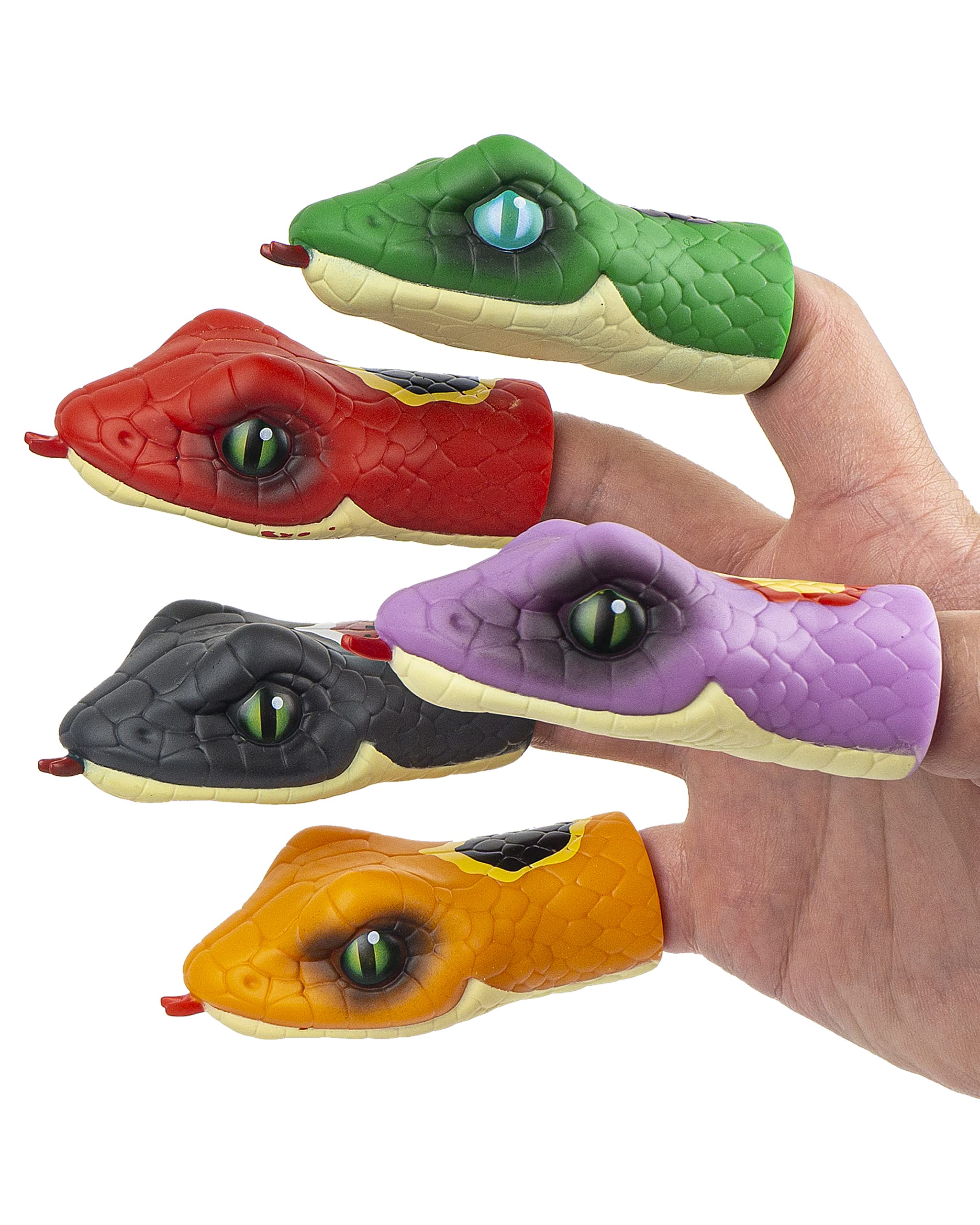 AQKILO® Snake Finger Puppet Set, Animals Puppet Show Theater Props, Novelty Toys Weird Stuff Gifts, 5Pcs