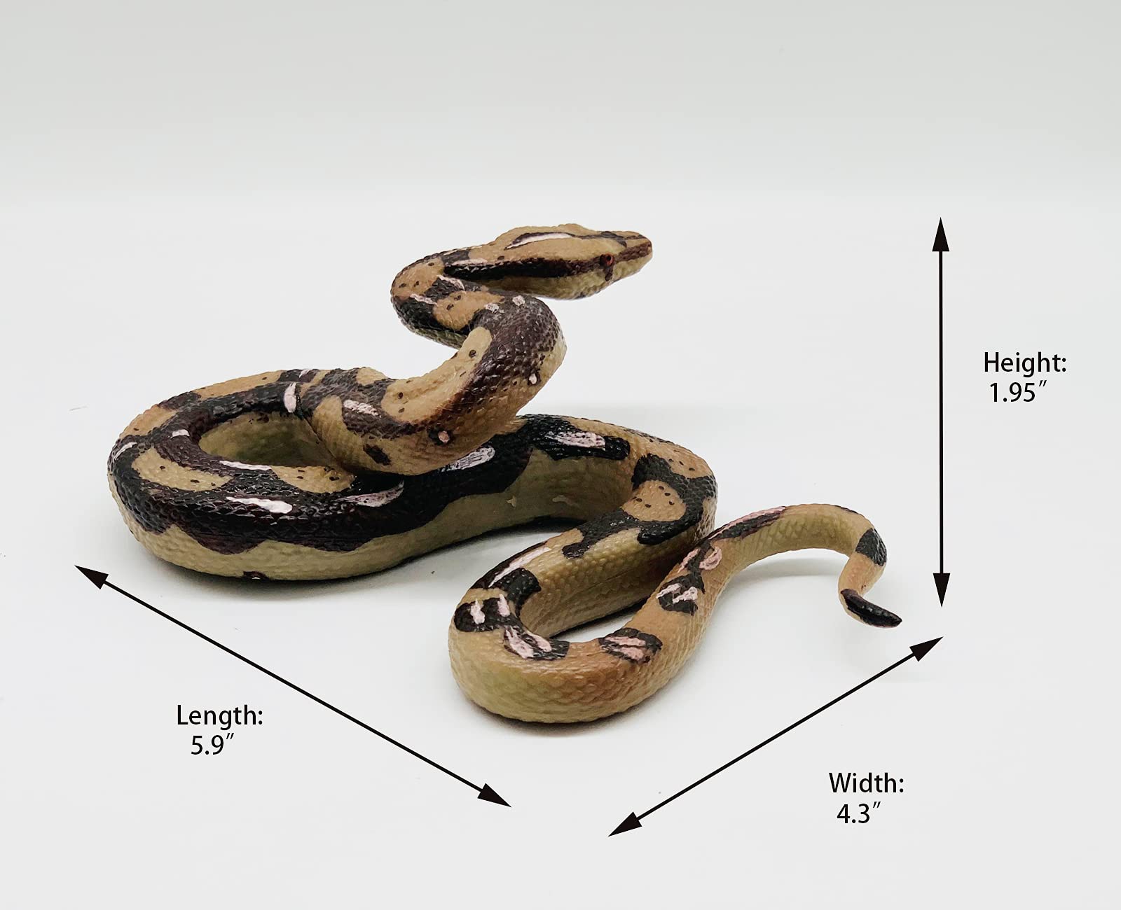 Higherbros Snake Toys Scary Prank Boa Constrictor Python Animal Figures Gag Gifts Halloween Decorations for Children's Animal Figurines Toys for Home and Garden Decorating