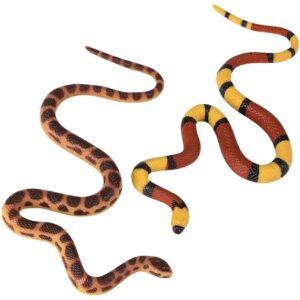 Rhode Island Novelty The Toy Network Fake Snake - Mega Stretch Snake 22" - Stretches Up to 5 Feet - Set of 2