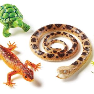 Learning Resources Jumbo Reptiles & Amphibians, Tortoise, Gecko, Snake, Iguana, and Tree Frog, 5 Animals, Ages 3+