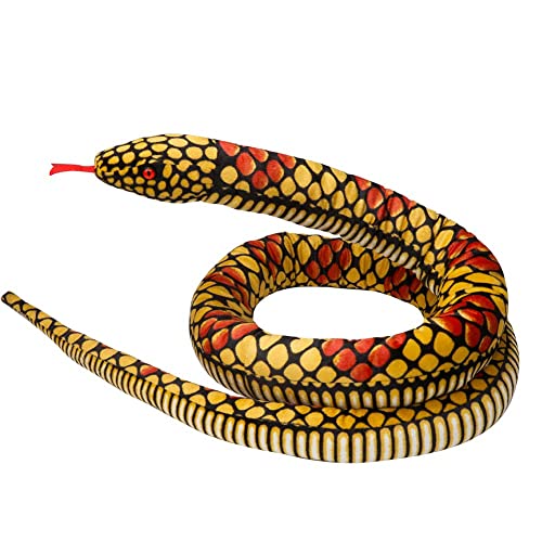 MUOVE Snake Stuffed Animal, Plush Large Snake Realistic Snake Toy, 110 inch Gifts for Kids