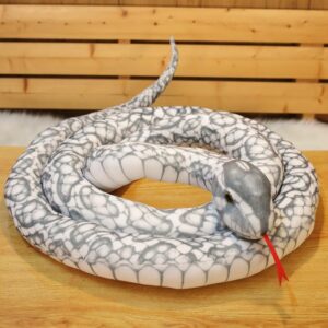 holiberty snake stuffed animal long snake plush birthday party gifts for children kids boys girls prank prop snake stuff dolls washable realistic snake toy (78.7"-black white snake)