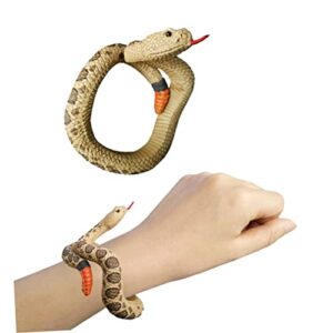 Toyvian Eco Friendly Toys Realistic Fake Snake Halloween Snake Toy Simulation Snake Bracelet Halloween Toys Scary Prank Toy for Women Halloween Party Snake Toy Model