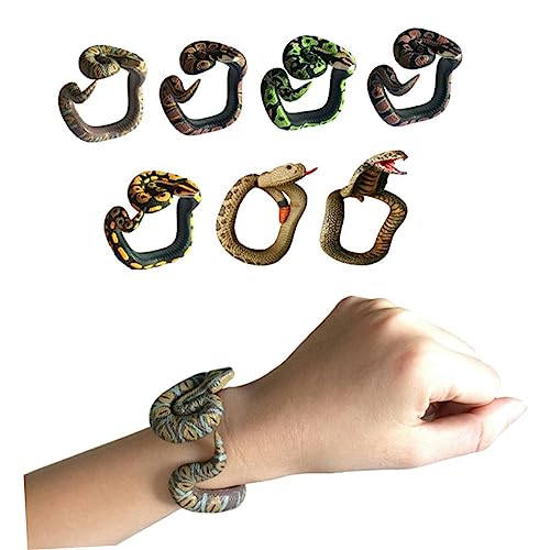 Toyvian Eco Friendly Toys Realistic Fake Snake Halloween Snake Toy Simulation Snake Bracelet Halloween Toys Scary Prank Toy for Women Halloween Party Snake Toy Model